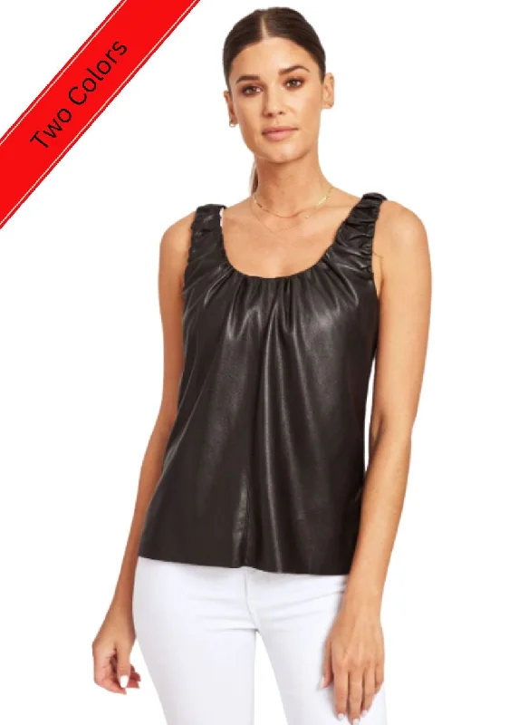 Dolce Cabo Faux Leather Tank Top soft tank top