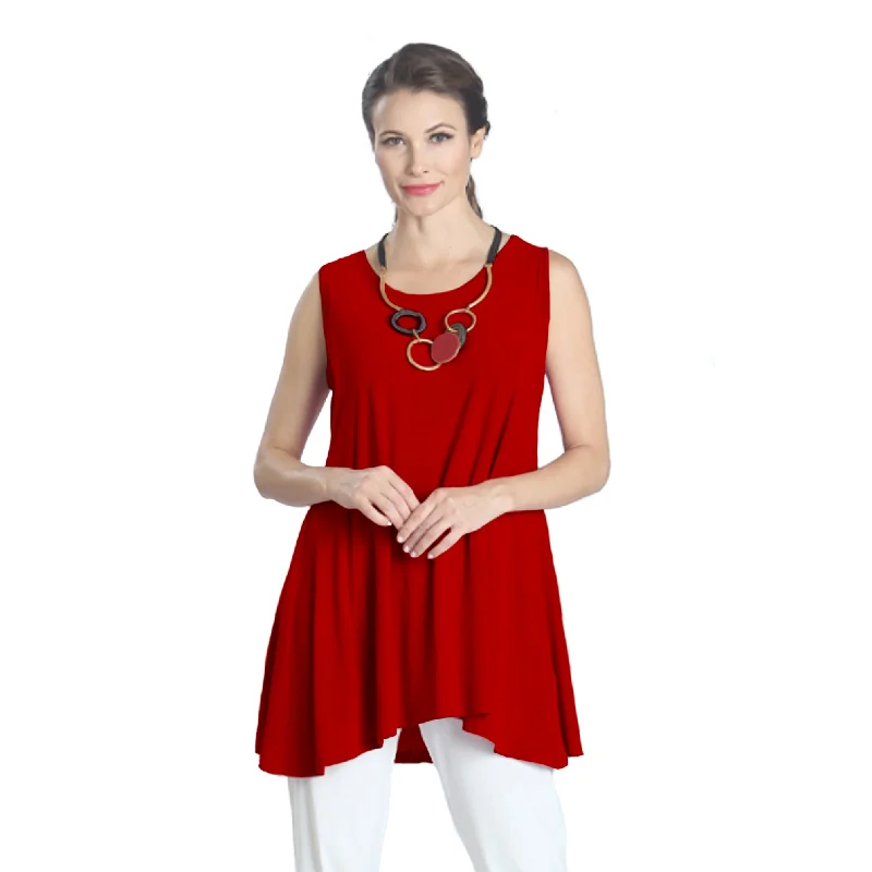 IC Collection Extender Length Tank in Red - 6822T-RD cotton tank top