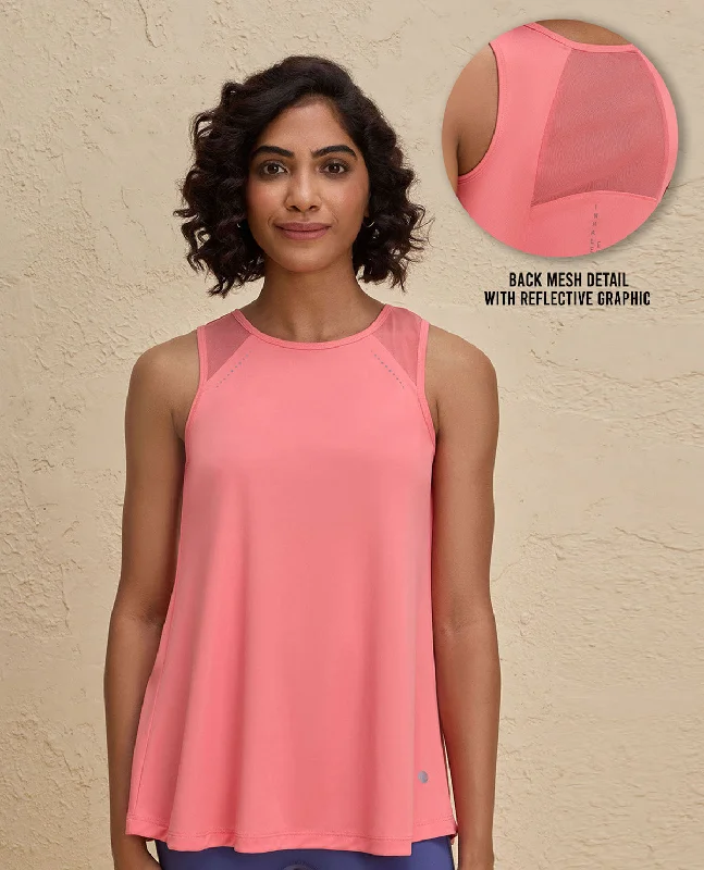 Nykd By Nykaa Quick Dry Longline Workout Tank Top -NYK032-Orange essential tank top