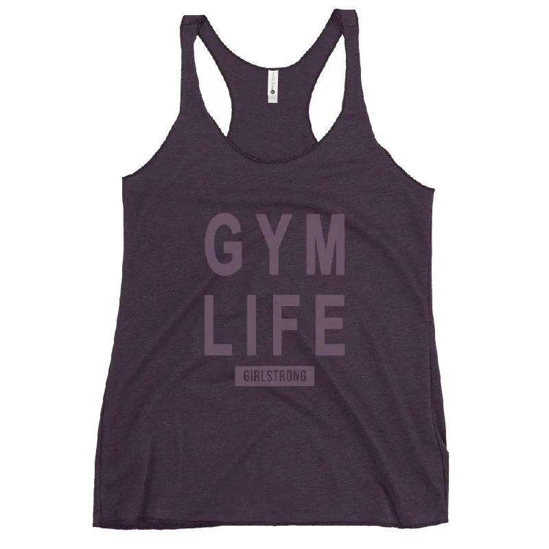 ELEVATED SCULPT RACERBACK PURPLE TANK TOP FOR WOMEN - GYM LIFE mesh tank top