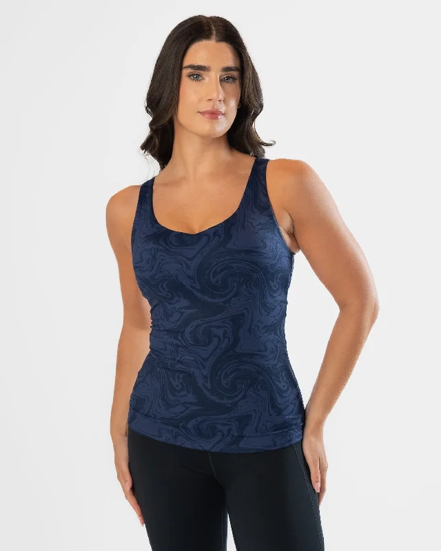 Skin Shakti Tank (Long) - Twilight Swirl lace tank top