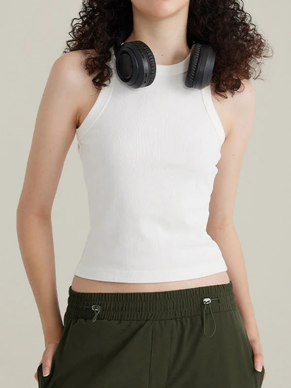 Cosybreezee - White Classic Slim Short Tank Top graphic tank top