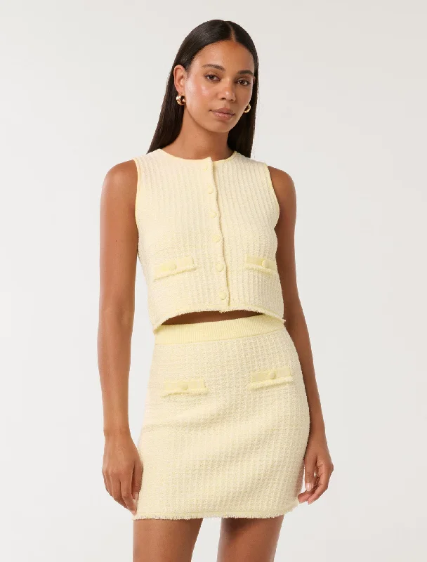 Aria Boucle Knit Tank Top stylish tank top