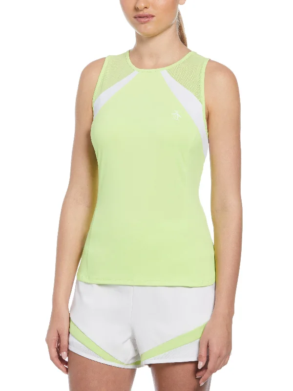 Women's Color Block Tennis Tank Top glitter tank top
