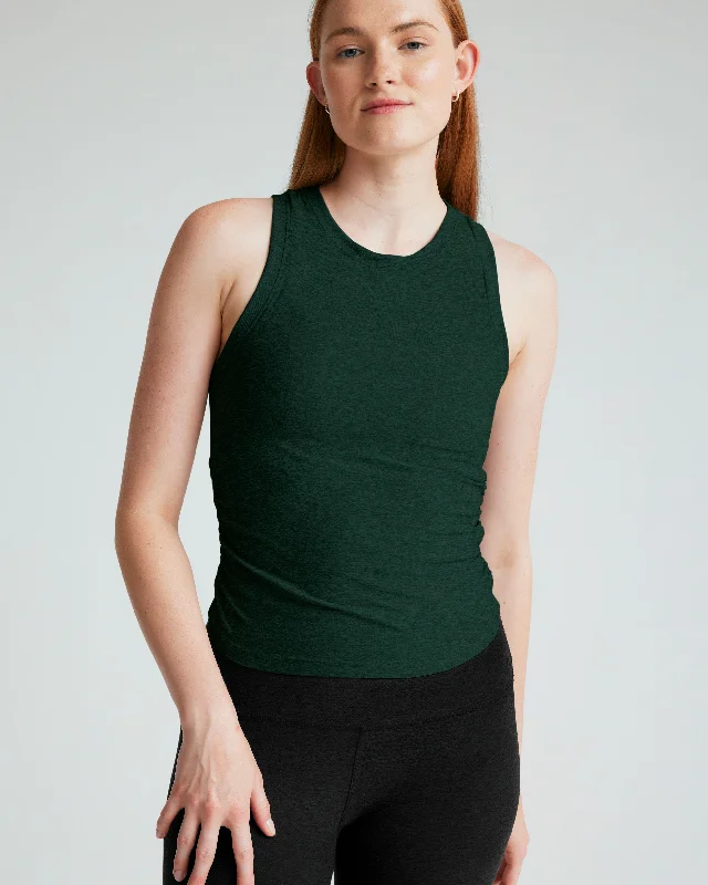 Featherweight Your Fit Shirred Tank graphic tank top