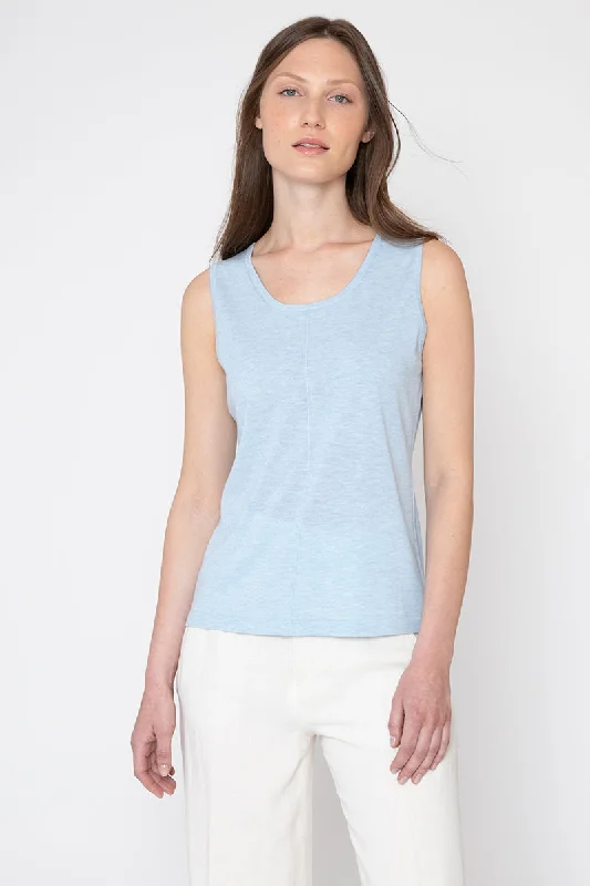 Kinross Cashmere Seamed Tank charcoal tank top