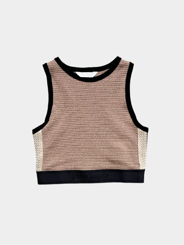 Knitted Crop TankTop white tank top