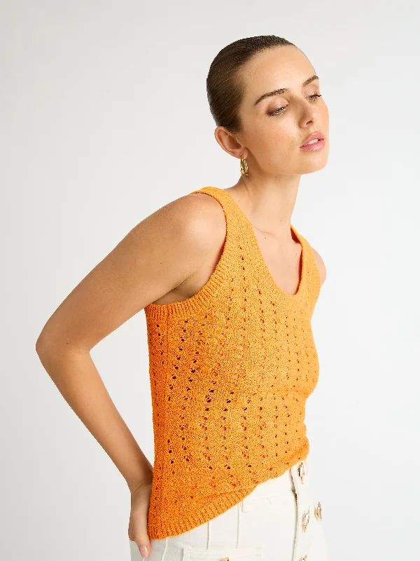 LILY CROCHET TANK v-neck tank top