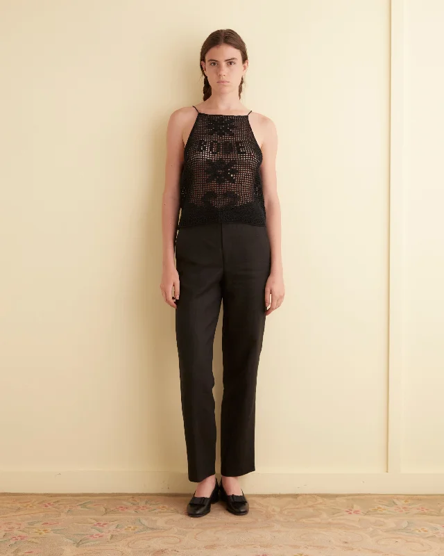 Mansfield Tank - Black cutout tank top
