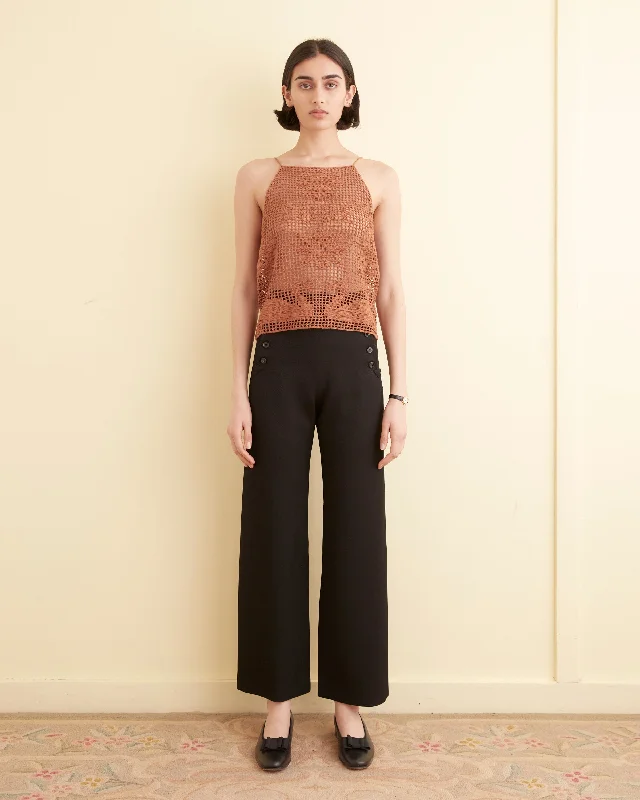 Mansfield Tank - Brown floral tank top