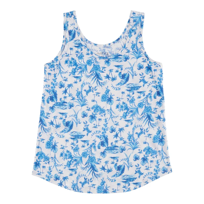 mySTYLE Women's Summer Sizzle Island Tank Top pastel tank top