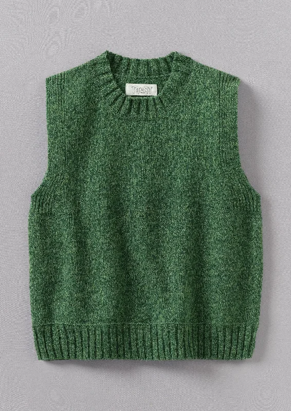Neat Mouline Wool Tank | Thorn Green Marl sage tank top