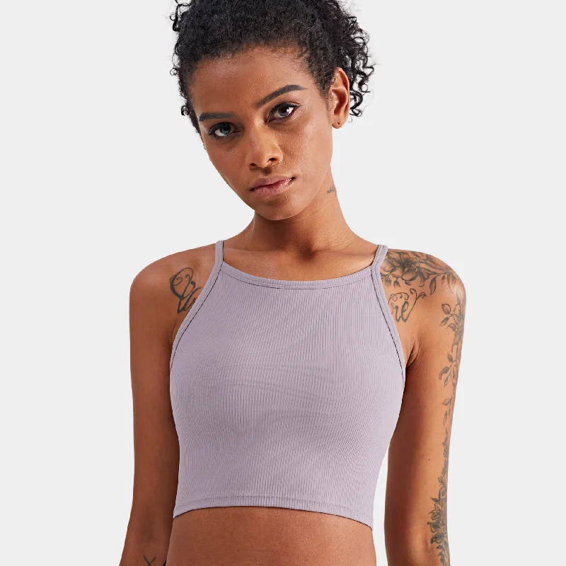 Olivia Ribbed Tank Top - Violet Verbena sage tank top