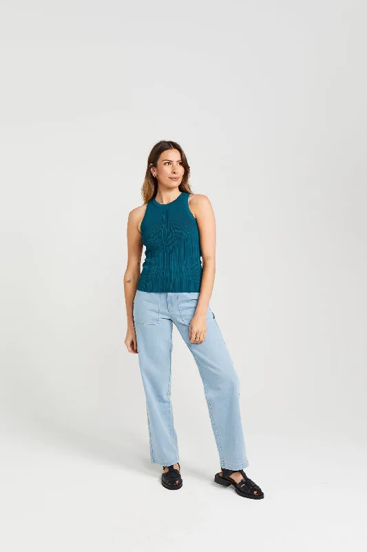 Reva Tank - Teal bright tank top