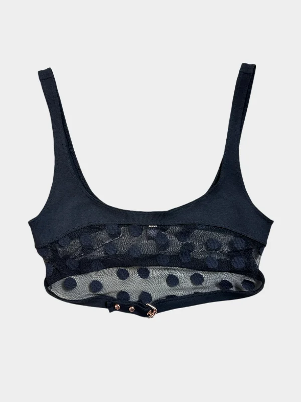 Transparent Pois Tank Top bronze tank top