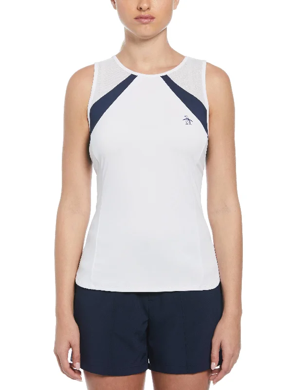Women's Color Block Tennis Tank Top baby blue tank