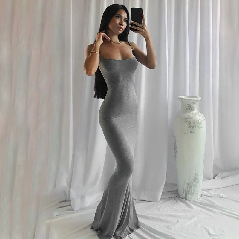 Casual Sling Home Long Dress（CL10029) Tunics Essential wardrobe