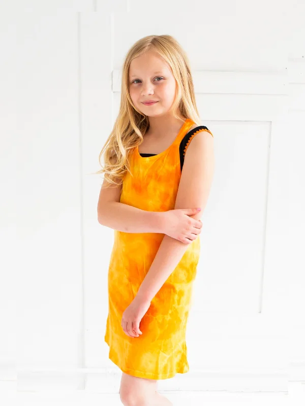 Chasteen Braided Tie Dye Tank Coverup Dress Tunics Satin smooth
