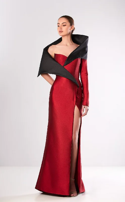 Edward Arsouni Couture FW654 Dress Turtleneck Warm Winter