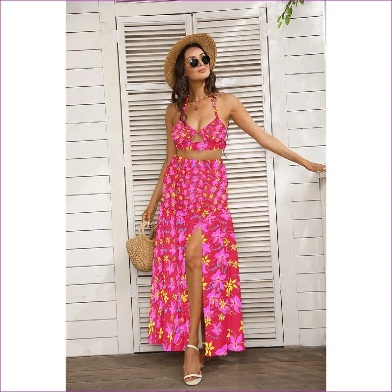 Floral Wear Womens Tie Back Wrap Dress Tunics Chinos classic