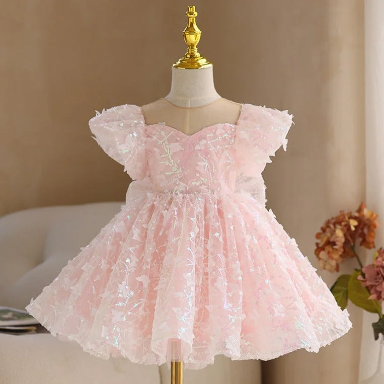 Baby Girl Birthday Party Dress Girls Summer Pink Sequin Bow Fluffy Pageant Princess Dresses Tunics Chinos classic Baby Girl Birthday Party Dress Girls Summer Pink Sequin Bow Fluffy Pageant Princess Dresses Tunics Chinos classic