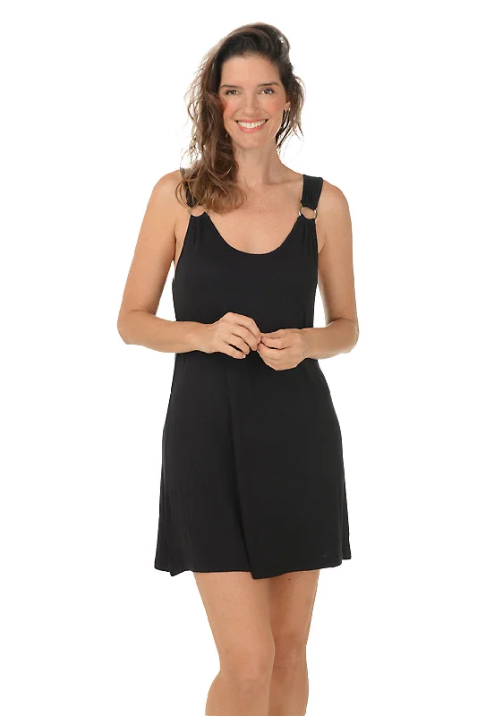 Kira Slub Ring Tank Dress Cover-Up Tunics Lace romantic