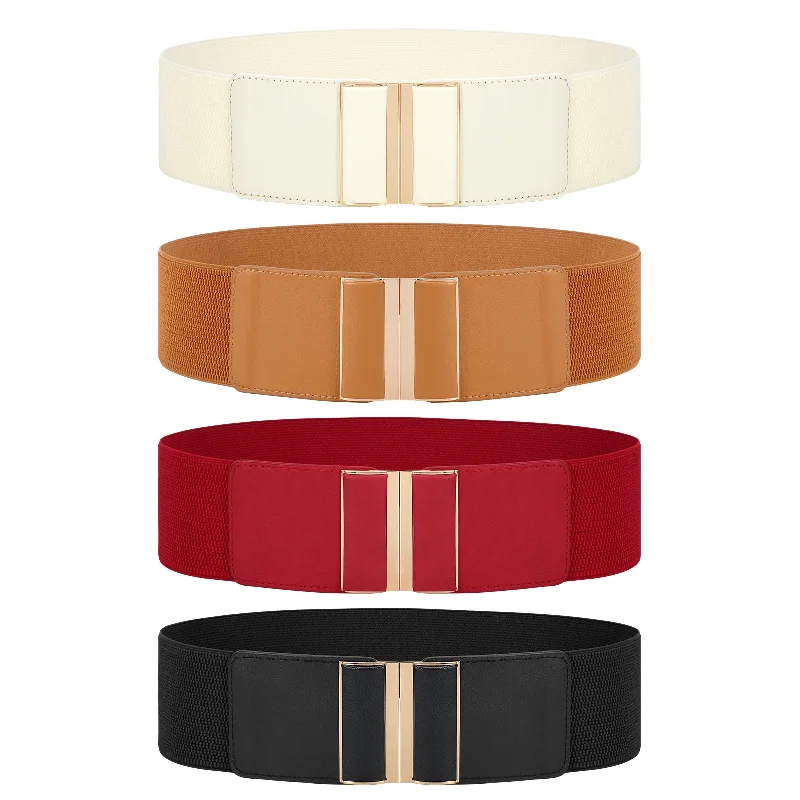 JASGOOD Wide Elastic Stretch Waist Belts for Women Vintage Cinch Dress Belts Tunics Top rated