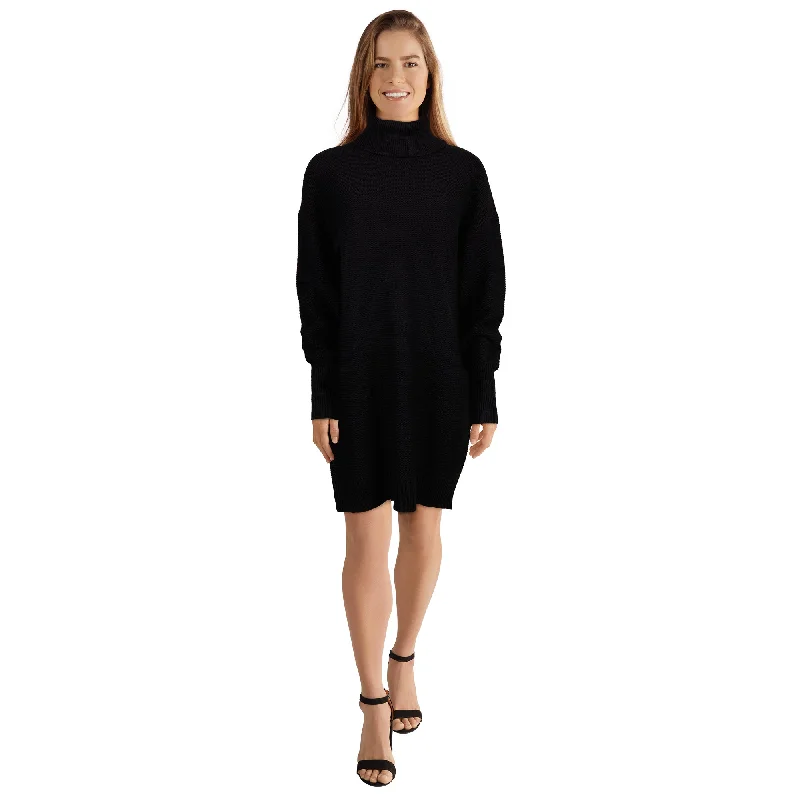 lily morgan Women's Turtle Neck Sweater Dress Tunics Party sparkling