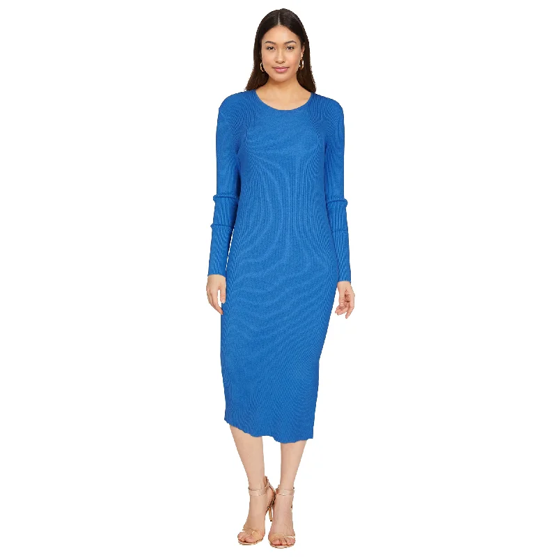 Limited Collection Women's Midi Sweater Dress Boatneck Modish Everyday