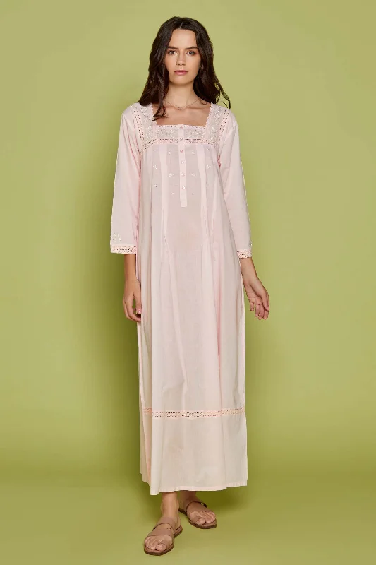 Nightdress Clematis Pink Elegant Long Evening