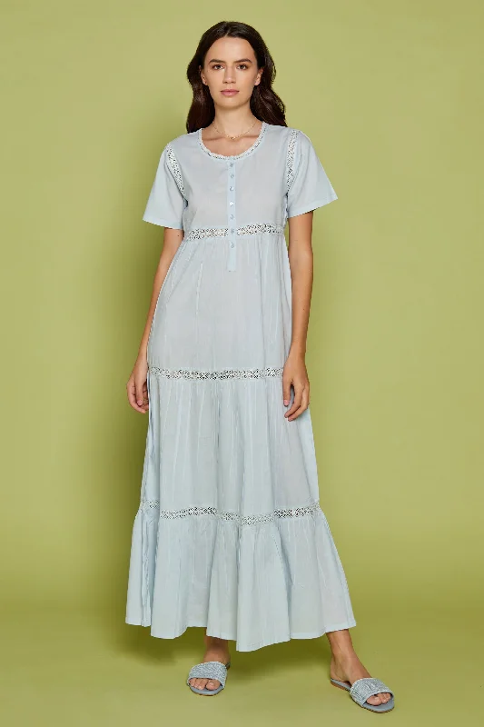 Nightdress Evanthie Blue Tunics Wedding white
