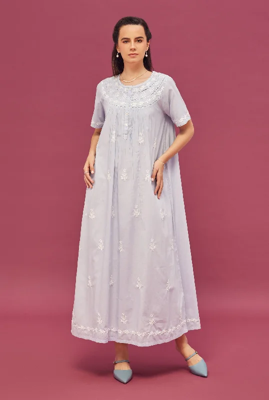 Noor Soft Blue Short Sleeve Nightdress Tunics Review highly