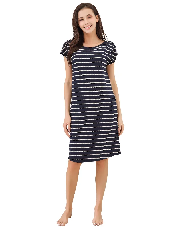 RH Women's Sleepdress Stripe Stretch Cotton Knitted Buttons Out Top Tank RHW2874 Square Neckline Feminine RH Women's Sleepdress Stripe Stretch Cotton Knitted Buttons Out Top Tank RHW2874 Square Neckline Feminine