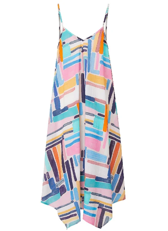 Suzanne Dress Modern Art Casual Short Summer
