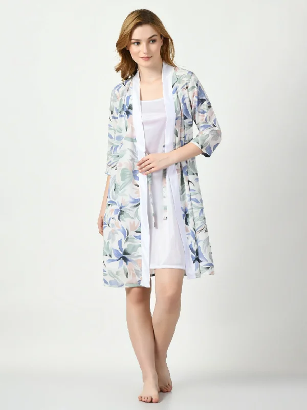 Women's Satin White Nightdress - Legit Affair Tunics Versatile stylish